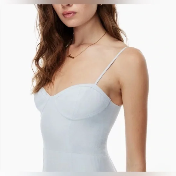 Aritzia Sunday Best Viola Midi Dress in Light Blue - Picture 3 of 14